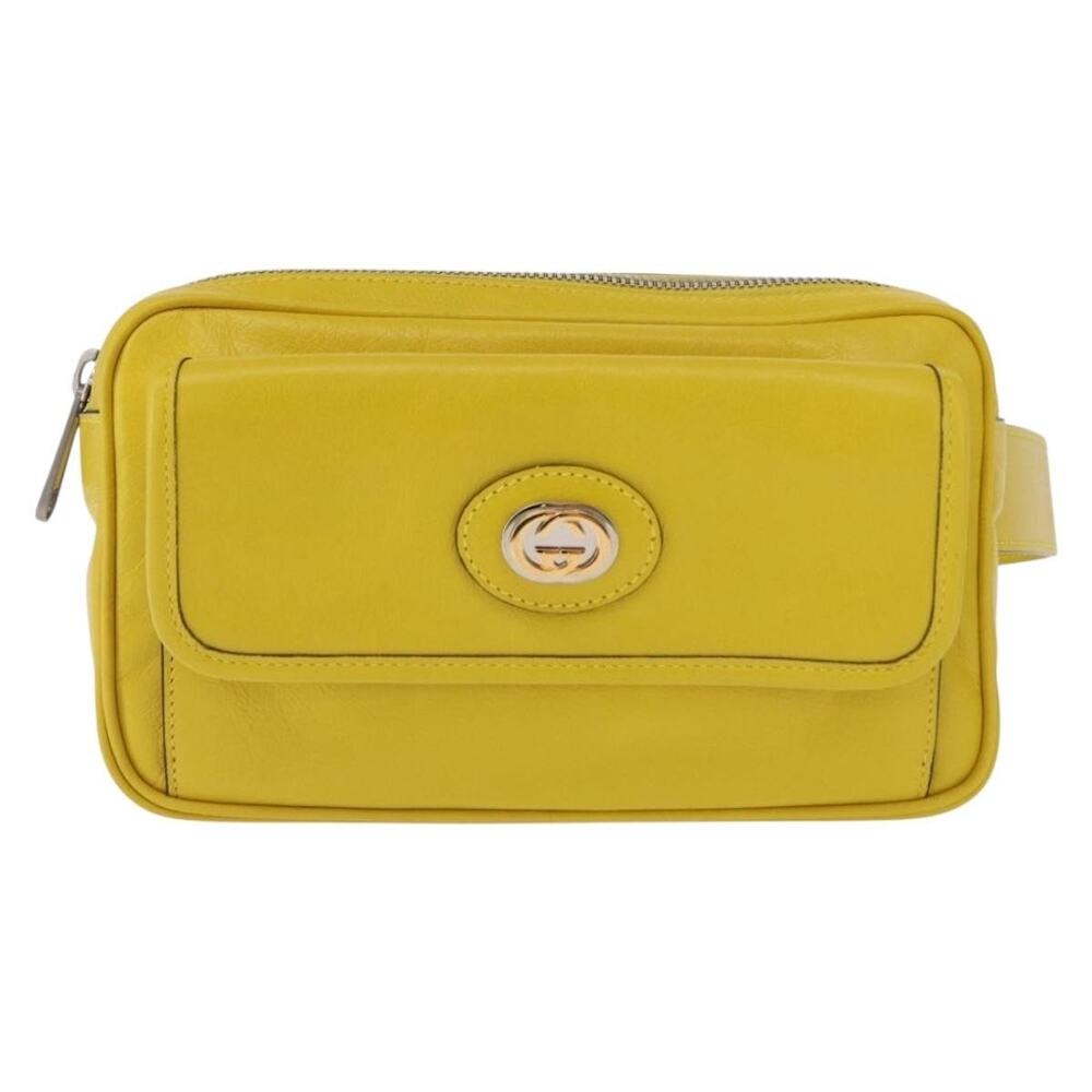Gucci Leather Waist Bag Yellow